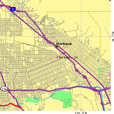 Burbank map