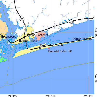 Emerald Isle map