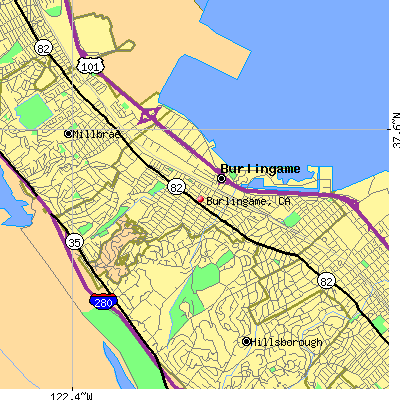 Burlingame map