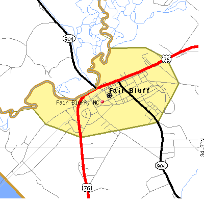 Fair Bluff map