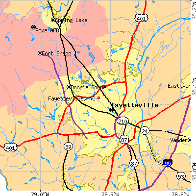 Fayetteville map