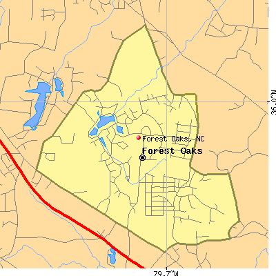 Forest Oaks map