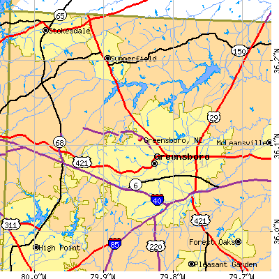 Greensboro map