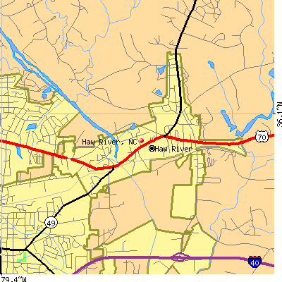 Haw River map