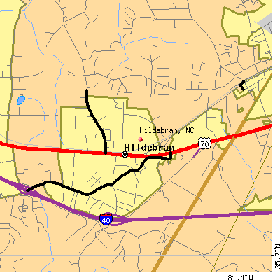 Hildebran map