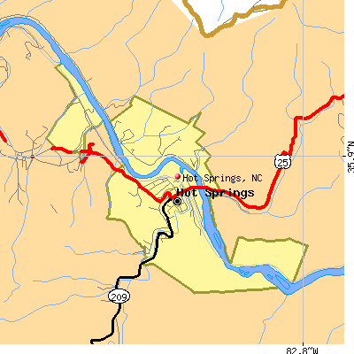 Hot Springs map