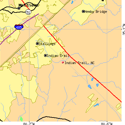 Indian Trail map