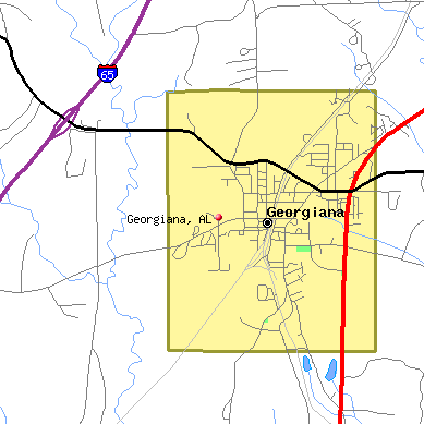 Georgiana map