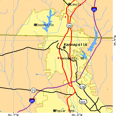 Kannapolis map