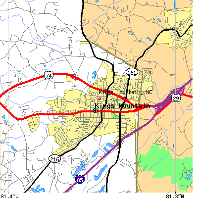 Kings Mountain map