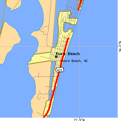 Kure Beach map