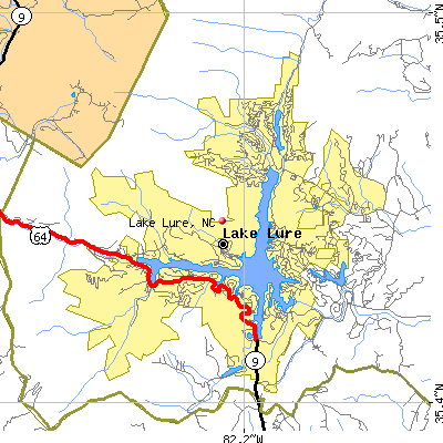Lake Lure map