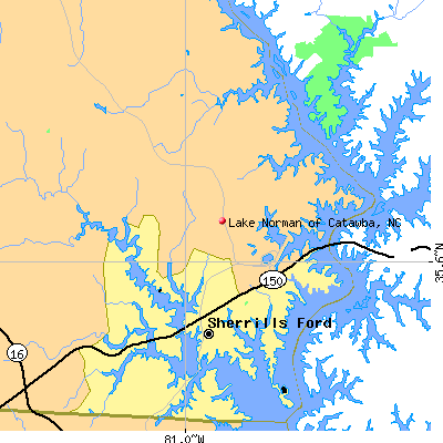 Lake Norman of Catawba map