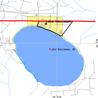 Lake Waccamaw map