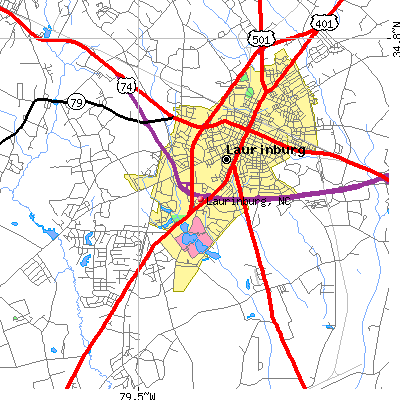 Laurinburg map