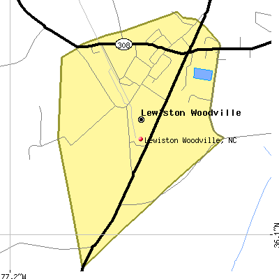 Lewiston Woodville map