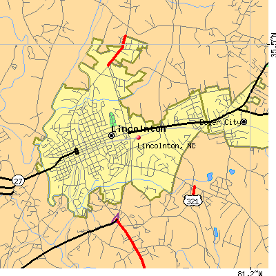 Lincolnton map