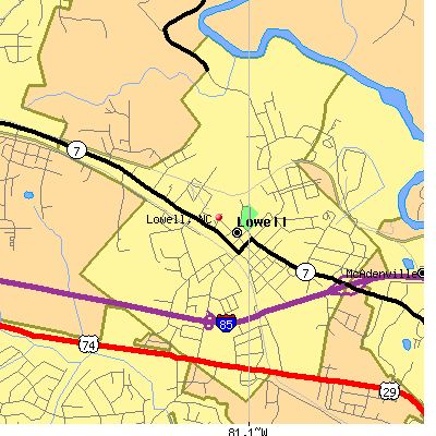 Lowell map