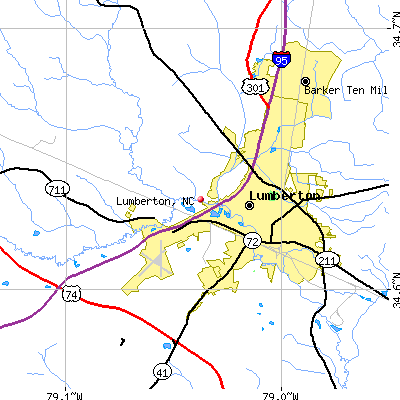 Lumberton map