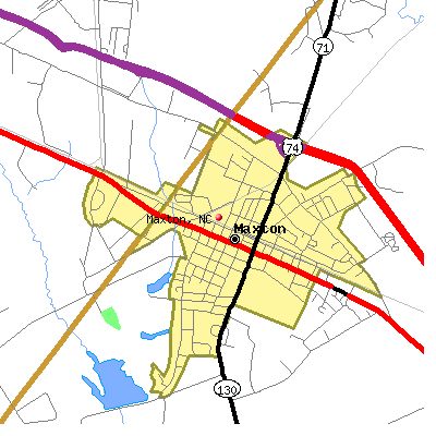 Maxton map