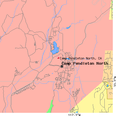 Camp Pendleton North map