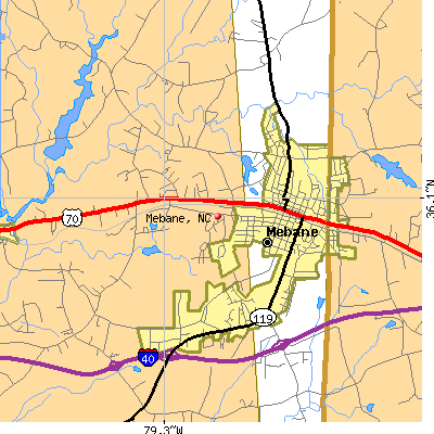 Mebane map