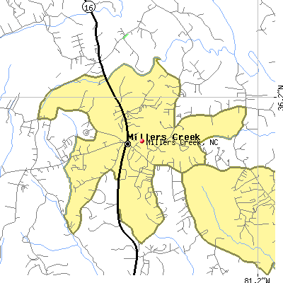 Millers Creek map