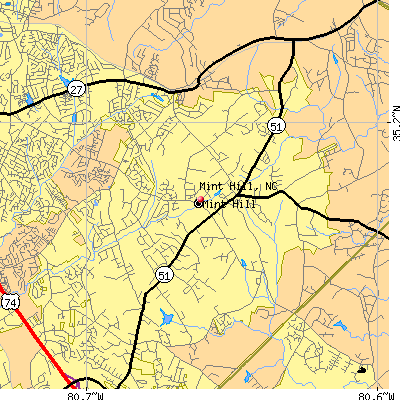Mint Hill map