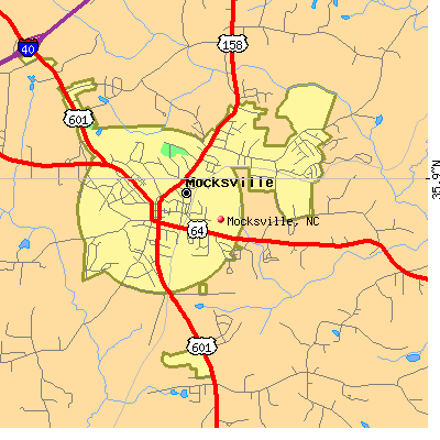 Mocksville map