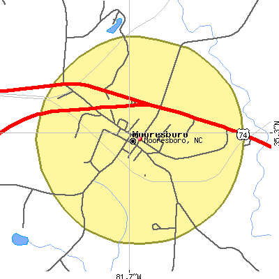 Mooresboro map