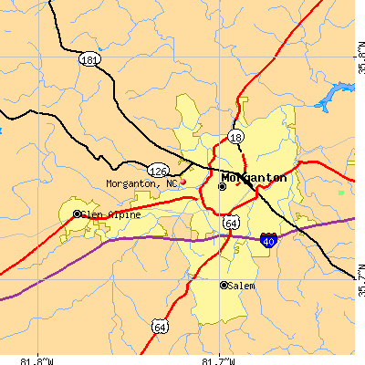 Morganton map