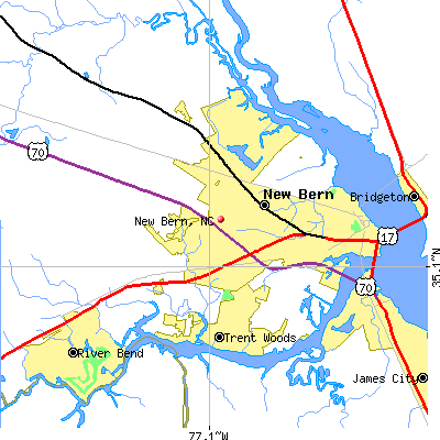 New Bern map
