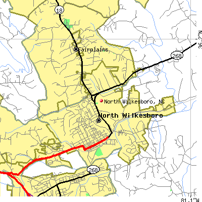 North Wilkesboro map