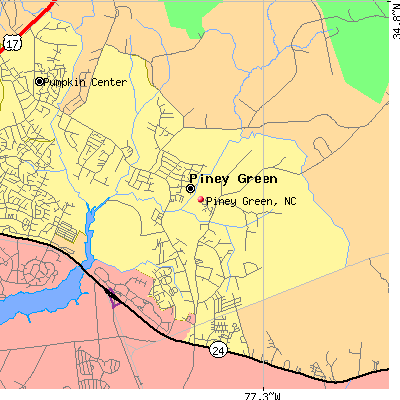 Piney Green map