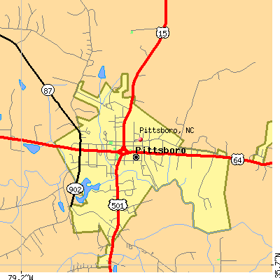 Pittsboro map