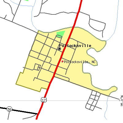 Pollocksville map