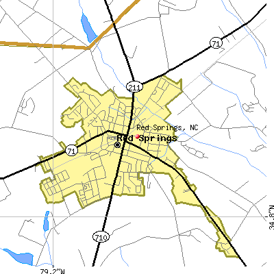 Red Springs map