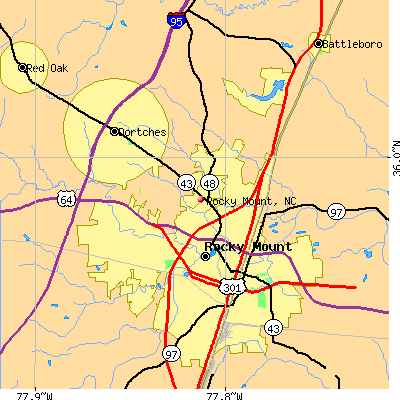 Rocky Mount map