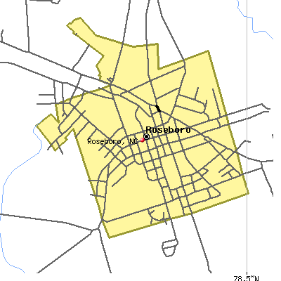 Roseboro map