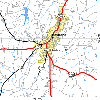 Roxboro map