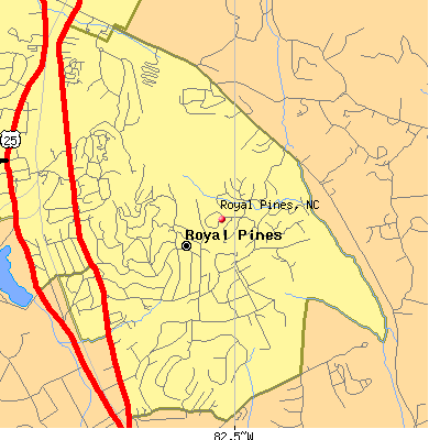 Royal Pines map