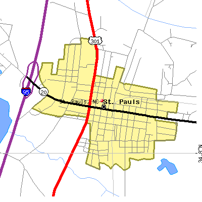 St. Pauls map