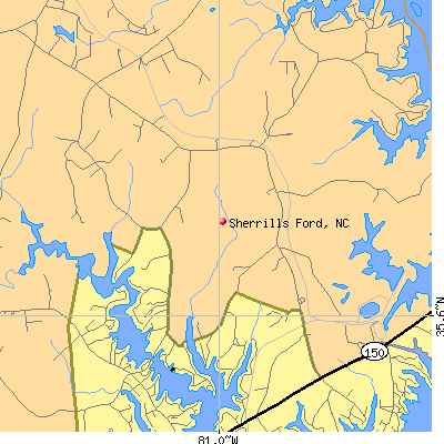 Sherrills Ford map