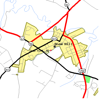 Snow Hill map