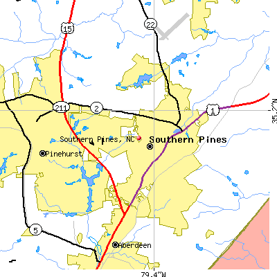 Southern Pines map