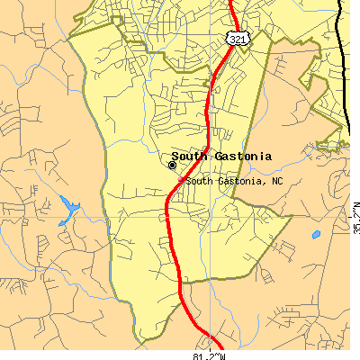 South Gastonia map