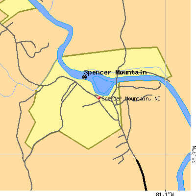 Spencer Mountain map