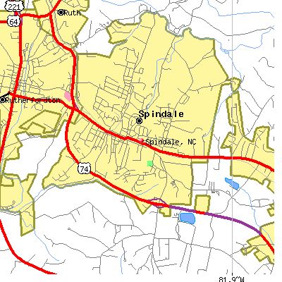 Spindale map