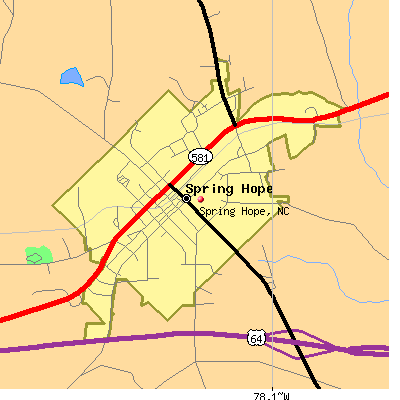Spring Hope map