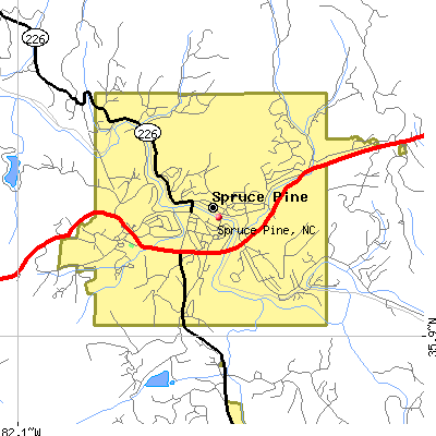 Spruce Pine map